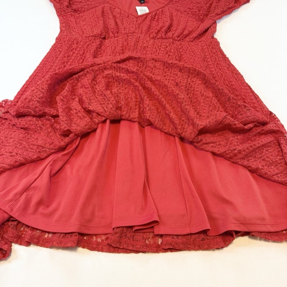 Torrid Plus Size 2 - 2X (18-20)  Mini Lace Fit Flare Dress Red 3/4 Sleeves NWT - Picture 12 of 16